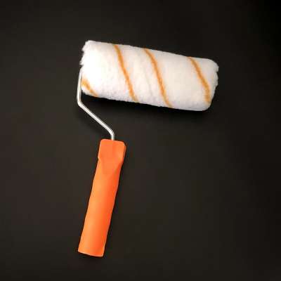 factory direct orange and white polyester Bristle price Industrial paint Roller Brush